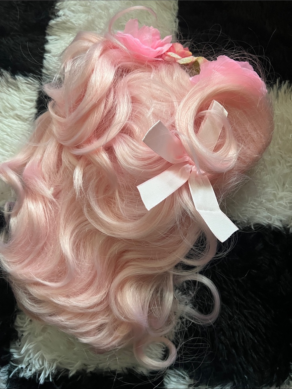 Marie Antoinette pink wig